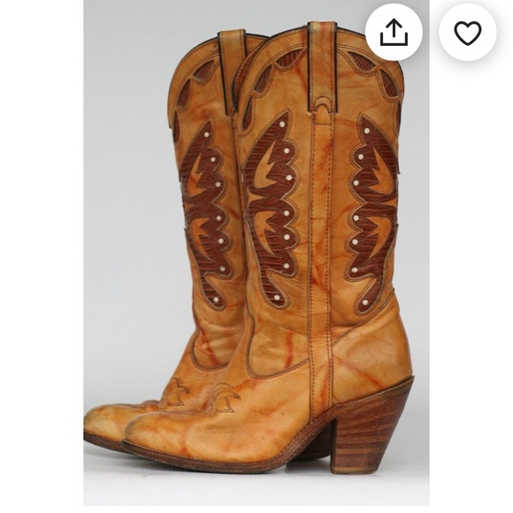 ❌SOLD❌Vintage miss Capezio butterfly cowboy boots - Picture 2 of 14
